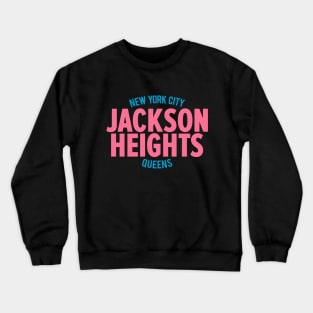 Jackson Heights Queens Logo - Minimalist Marvel Celebrating Community Crewneck Sweatshirt